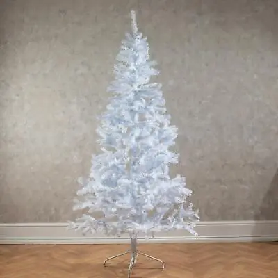 £17.99 • Buy Traditional Christmas Tree Artificial Xmas Home Décor With Stand WHITE 7FT
