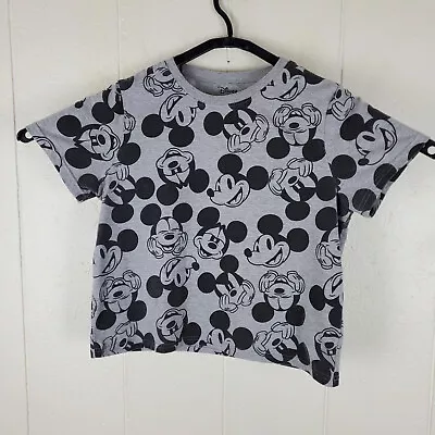 Mickey Mouse Shirt Womens Extra Large Gray Graphic Crew Neck Short Sleeve Disney • $15.54