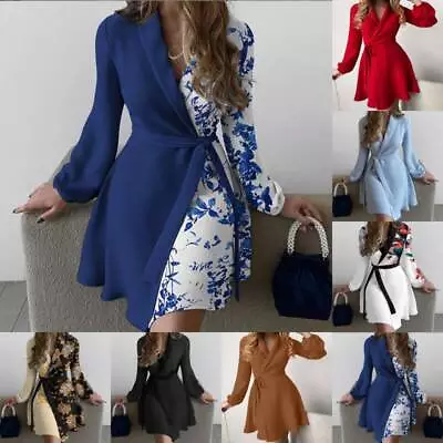 £16.99 • Buy Women Ladies Duster Lapel Blazer Up Dress Suit Work Office Jacket Coat Outerwear