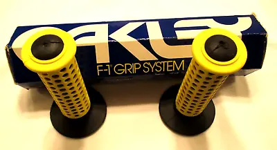 Oakley 1981 F1 Bmx Grips New 42 Yr Rare Black W Yellow Sleeves W F1 Box Vintage • $499.99