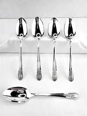 Rogers 1935 Art Deco Silver Mist Marigold Silver Coffee Tea Spoons 5-piece 6  L • $14.50