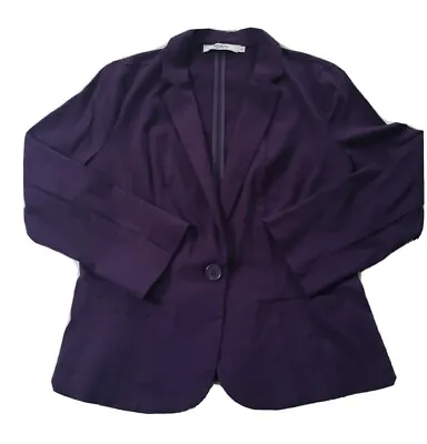 Vintage Ricki's Smart Blazer Purple Small Petite Business Career Jacket Y2K Plum • $14.99