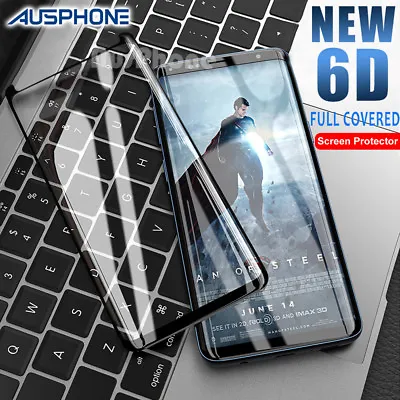 $7.95 • Buy 6D FULL Tempered Glass For Samsung Galaxy S9 S8 Plus Note 9 8 Screen Protector