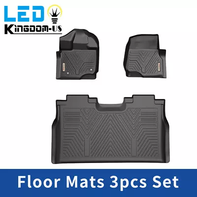 All Weather Floor Mats For 2015-2023 Ford F-150 Super Crew Cab Black TPE Liners • $80.24