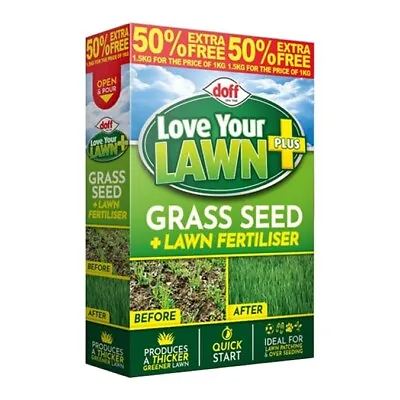 1kg Love Your Lawn Garden Grass Seed And Fertiliser Quick Start Super Size • £9.99