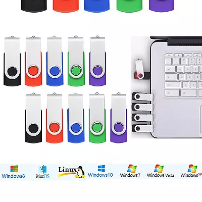 1-10Pack USB 2.0 Flash Drive USB Thumb Pen Memory Stick 1GB 2GB 4GB 8GB 16G 32GB • $27.99