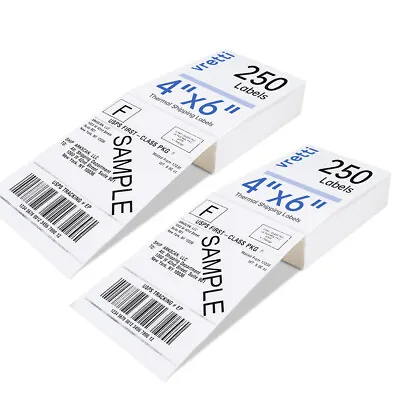 VRETTI 500 4x6 Fanfold Direct Thermal Shipping Labels For Rollo & Zebra Printer • $17.99