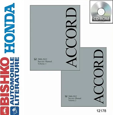 2008 2009 2010 2011 2012 Honda Accord Shop Service Repair Manual CD 4 Cylinder • $41.49