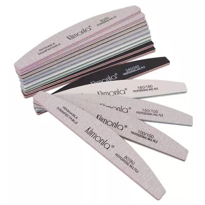 Half-moon Shaped Nail Files - Pedicure Sanding Nail File Manicure Tools 50pcs Se • $47.19