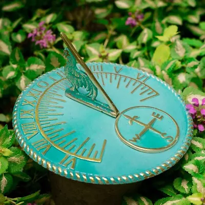 Vintage Sun Dial Garden Or Lawn Clock Compass Rooster Dial Renovators Supply • $67.44