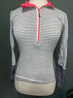 $10.43 • Buy MPG Womens 1/2 Zip Shirt Sz Large Gray Stripes Running Pullover Athleisure