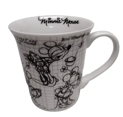 Disney Sketchbook Mug Minnie Mouse Coffee Tea White Black • $19.95