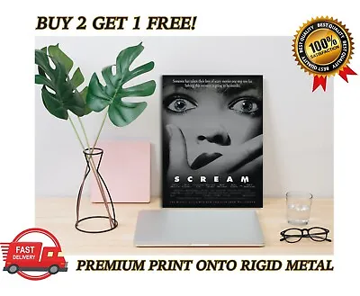 $15.68 • Buy Scream METAL Poster Classic Horror Movie Art Print Plaque Gift