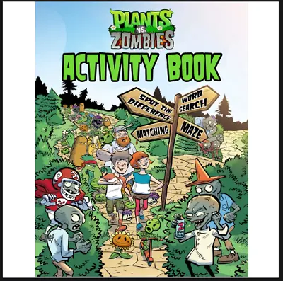 Plants Vs Zombies Activity Book Many Interesting And Funny Games To Relax Enj... • £8.99