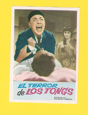 The Terror Of The Tongs Christopher Lee Yvonne Monlaur Rare CINE 1962 Card Spain • $25.61