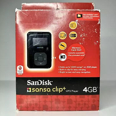 ⚡️NEW SanDisk Sansa Clip+ 4GB Digital Media MP3 Player - Black⚠️ Open Box - READ • $74.99