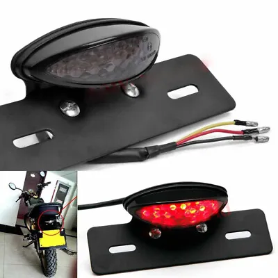 LED Motorcycle Rear Brake License Plate Tail Light For Bobber Cafe Racer 12V AU • $26.57