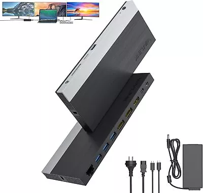 USB C Docking Station Triple 4K Display 100W PD Charging HDMI 2 Display Port • $69.99