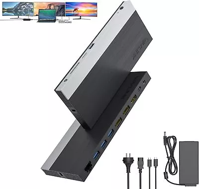 WAVLINK 13-in-1 USB C Triple 4K Display Docking Station With 130W Power Adapter • $216.65