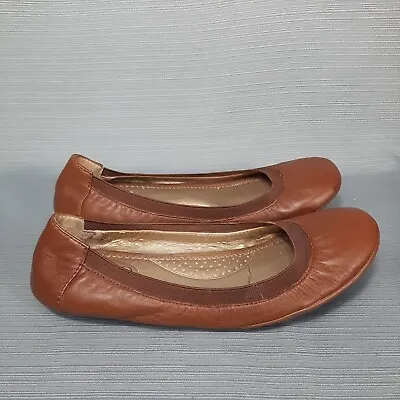 Me Too Flynn Leather Ballet Flats Brown Size 6M • $14.90