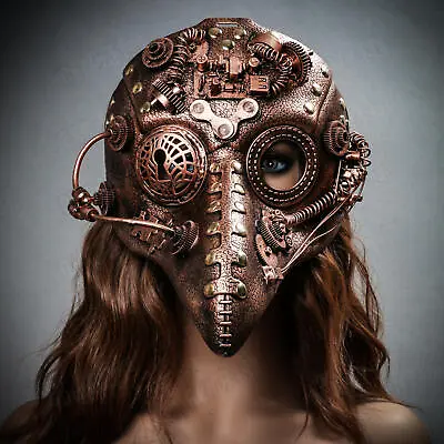 $36.90 • Buy Steampunk Plague Doctor Long Nose Cosplay Masquerade Full Face Party Mask