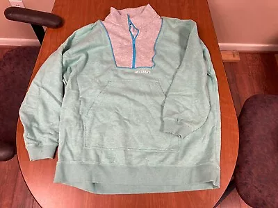 STAUD New Balance Quarter-Zip Size Large L Sherbert Green Gray • $24.99