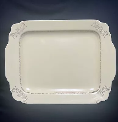 Homer Laughlin Vintage China Century Platter 17 Inch Gold Trim . • $12