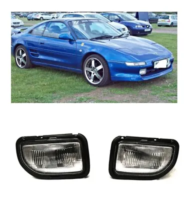 For 1991 1995 Toyota MR2 MR 2 Fog Bumper Lights Set Lamps Clear Lens • $109