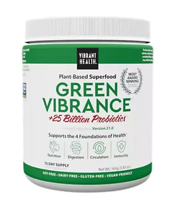 Vibrant Health Green Vibrance 5.82 Oz 165 Grams FRESH FREE SHIPPING MADE IN USA • $31.95