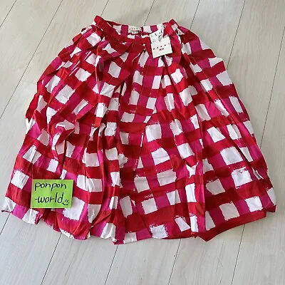 Uniqlo Marni Collaboration Red Plaid  Balloon Shape Skirt XS～XL　FEDEX　JAPAN • $78