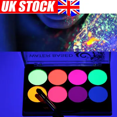 8 Colors Body Art Face Painting Kit Water Based Makeup Supplies Christmas Party • £3.99
