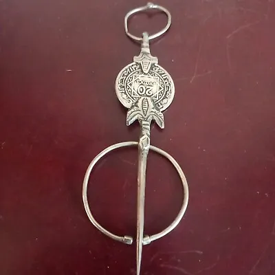 Antique Berber Silver Fibule Jewelry Morocco Old Brooch Jewelry Ethnic • $63.93