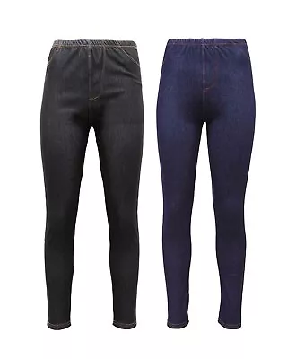 New WOMENS HIGH WAISTED JEGGINGS LADIES SLIM STRETCHY SKINNY JEANS DENIM PANTS  • £9.99