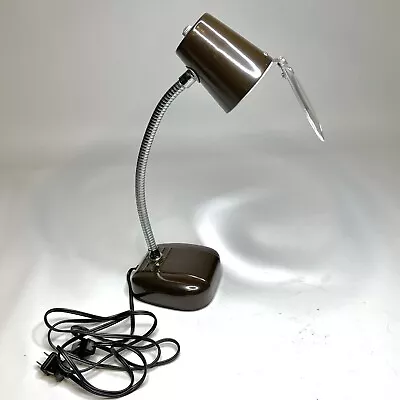 Vintage IMSCO Modern Desk Lamp With Magnifying  Lens And Bendable Gooseneck • $70