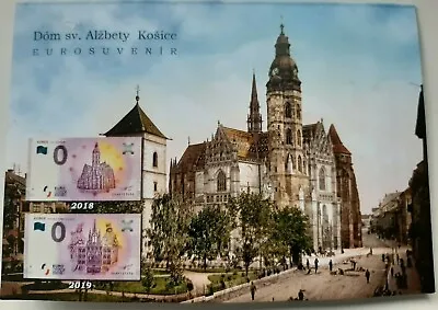 3 X 0 Euro Souvenir Banknote S 2018 2019 KOSICE LIMITED EDITION FIRST SK FOLDER  • £26.27