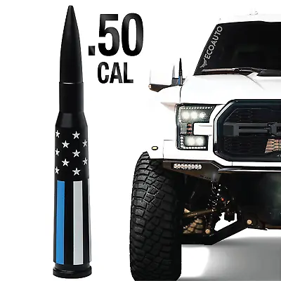 50 Cal Bullet Antenna For Ford Dodge & Ram F150 F250 F350 Antenna Am. Blue Flag • $26.99