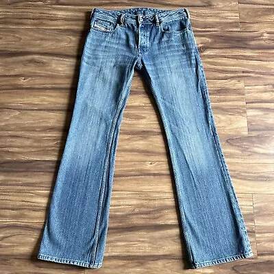 Diesel Jeans Mens 32 Blue Zathan Bootcut Light Wash 100% Cotton Denim 32x34 • $45