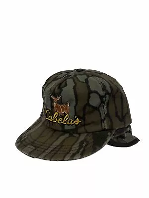 Vintage Cabela’s Camouflage Deer Hunting Hat & Ear Flaps Size Large Thinsulate • $17.49