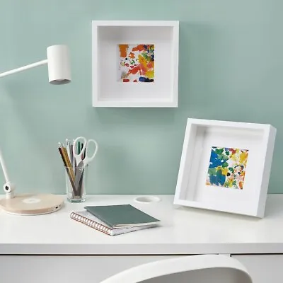 £14.99 • Buy IKEA SANNAHED Photo Frame, Display Box 3D Deep Frame, Art Display Frame, White