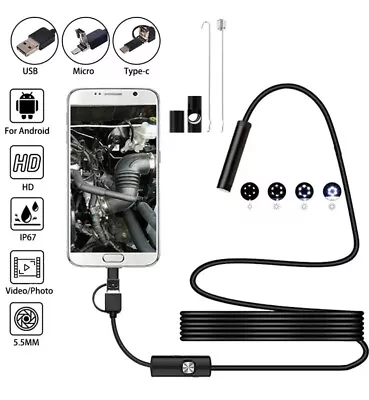 USB Type-C Endoscope Borescope Snake Inspection Camera 3 In 1 For PC Android • $11.99