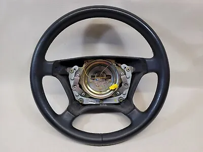 1998-99 Mercedes W210 E320 E430 4 Spoke Driver Steering Wheel Leather Black OEM • $149