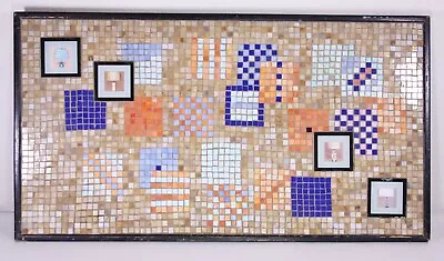 Glass Tile Mosaic Art Mid Century Mod Mural 42  Kitchen Island Bar Counter Top  • $974.99