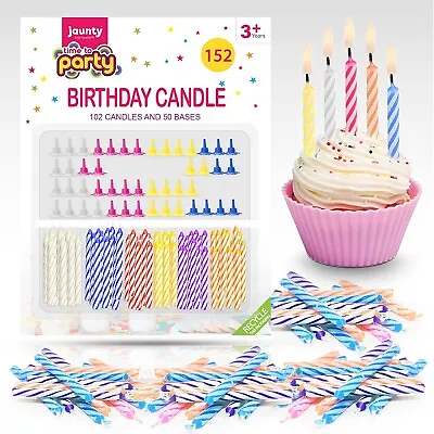 152pc Cake Decoration Birthday Candles Parties Celebrations Candles & Holders • £2.49