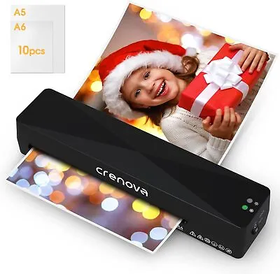 Crenova A4 Laminator Thermal Laminator Machine For Hot And Cold Settings With • £26.46