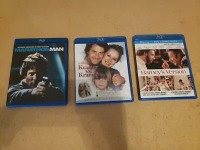 Lot Of 3 Dustin Hoffman Blu Rays The Marathon Man Kraemer Vs. Barney's Version • $20