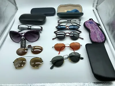 Vintage Mixed Womens Lot Of Eyeglasses Readers And Sunglasses Used Condition • $10