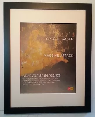 MASSIVE ATTACK*Special Cases*2003*ORIGINAL*POSTER*AD*FRAMED*FAST WORLD SHIP • £69.95