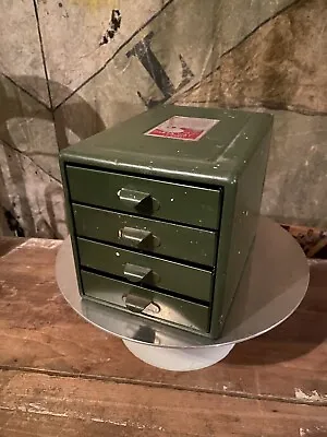 1940s Mini Artist Box Printer Apothecary Cabinet Country Industrial Farmhouse • $250
