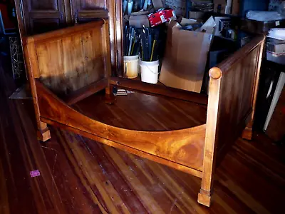 Walnut Antique Bed Day Bed Alcove Bed French Empire / Louis Philippe 1800s • $400