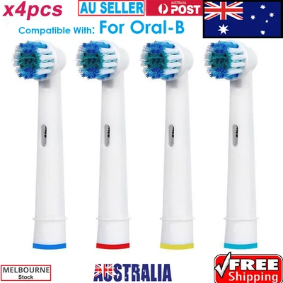 $8.99 • Buy 4Pcs New Electric Replacement Toothbrush Heads For Oral B Braun Precision Clean 